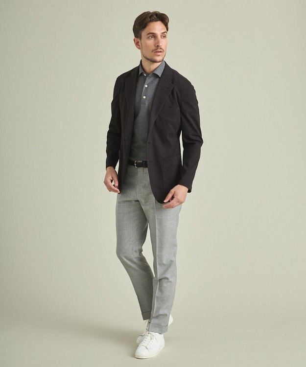 GOTAIRIKU 【ストレッチ】ブロックサッカージャージージャケット ブラック系