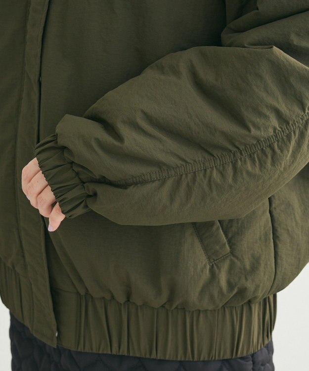 Green Parks ・ＥＬＥＮＣＡＲＥ　ＤＵＥ　フェイクレザーエリブルゾ Khaki