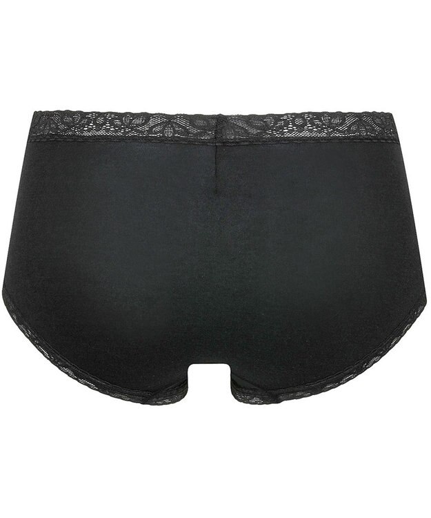 Wing ショーツ 綿混(身生地部) やさしい肌あたり 【デイリーフィット やわらかコットン】 はきこみ丈ふつう EC2330 ウイング／ワコール ブラック