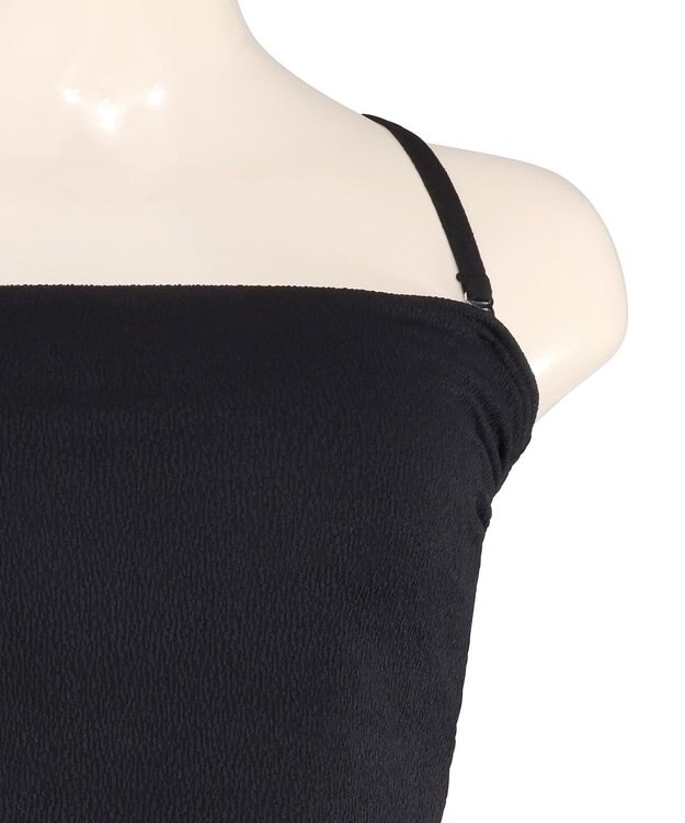 San-ai Resort（三愛水着楽園） 【WEB限定】ニットレーストップス付き4点セット水着 オフホワイト