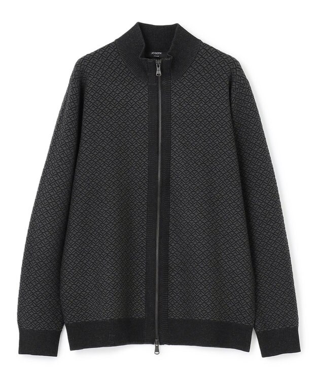 JOSEPH HOMME 【イージーケア】 ヴィスコースリンクス　ジップアップカーディガン グレー系