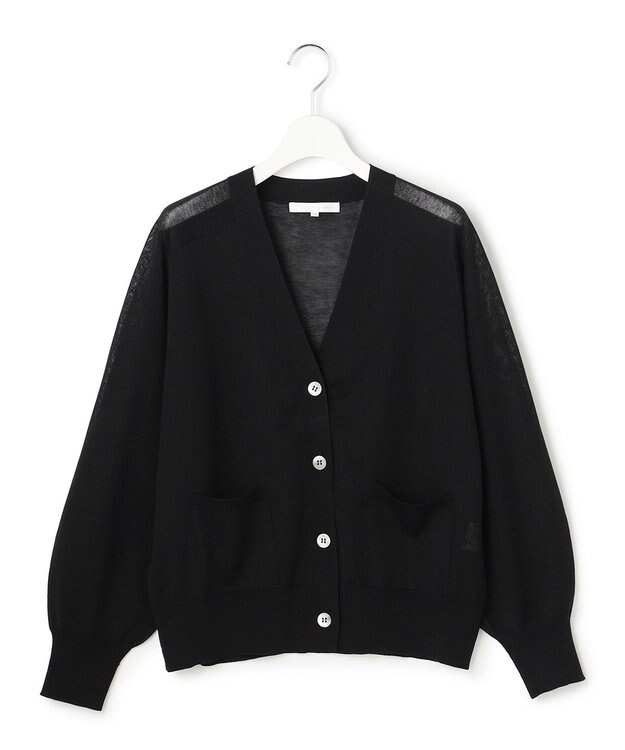 23区 【GOLD LABEL】プレシャスシアー カーディガン ブラック系