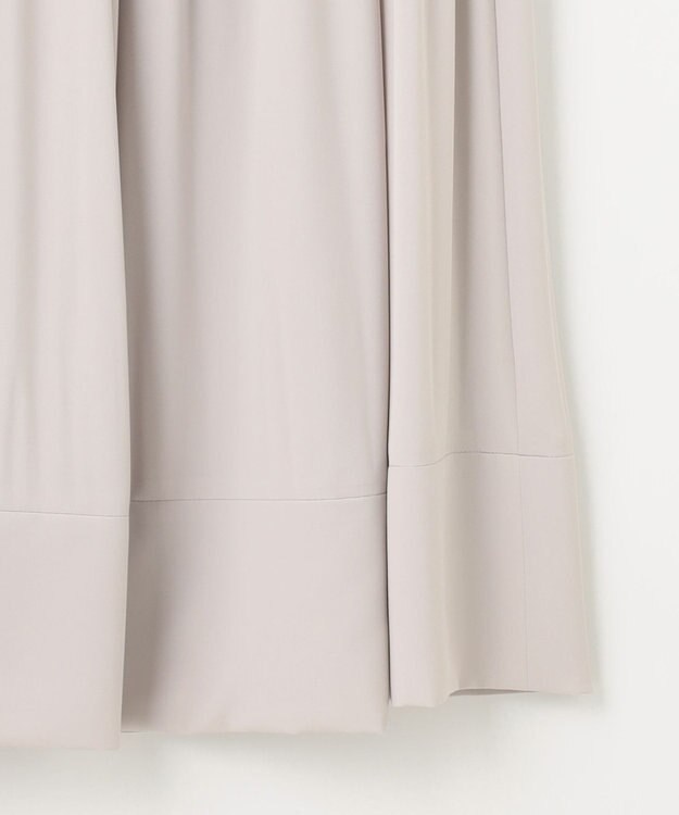 自由区 S 【セットアップ対応・洗える】ライトサテンプリーツ スカート ライトグレー系