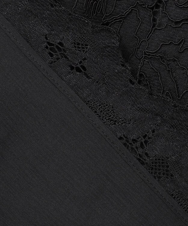 自由区 【SHIHOさん着用】レースブロッキング ブラウス ブラック