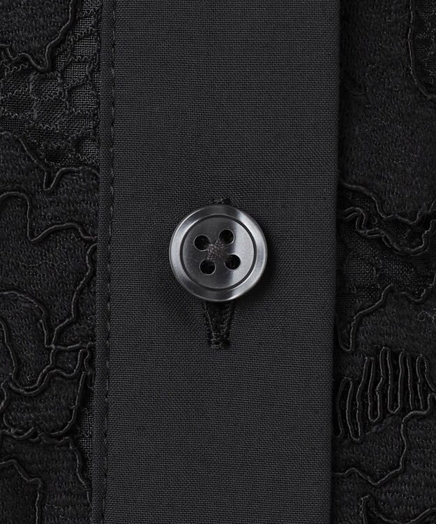 自由区 【SHIHOさん着用】レースブロッキング ブラウス ブラック