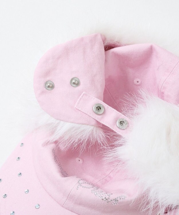 WEGO ラインストーンドッグイヤーキャップ ライトピンク