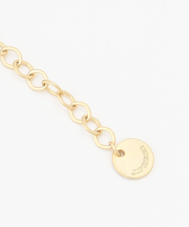 J.PRESS LADIES マーブルカーブ ネックレス ブラウン系