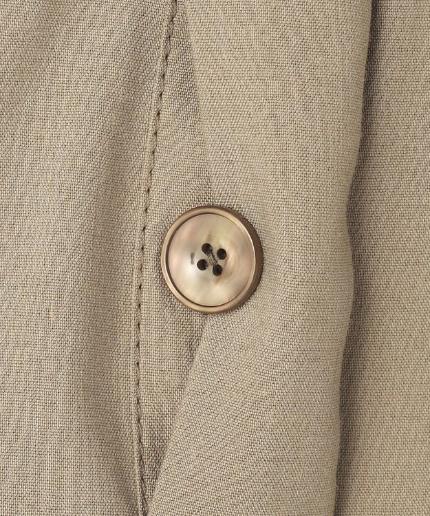 自由区 S 【セットアップ対応】リネンストレッチ ジレ カーキ