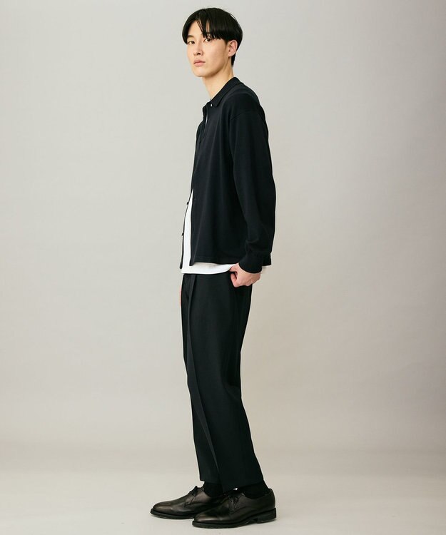 UNFILO MENS 【男女兼用】ソフトサーモ アンチピリングニット シャツ ネイビー