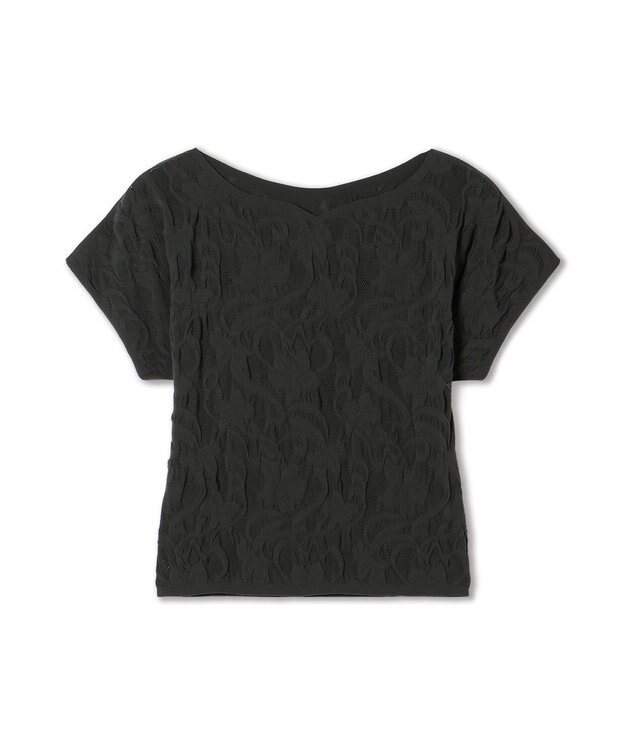 Chacott 【ノーソーイングニット】バレリーナネックコンパクトTシャツ ボトルグリーン