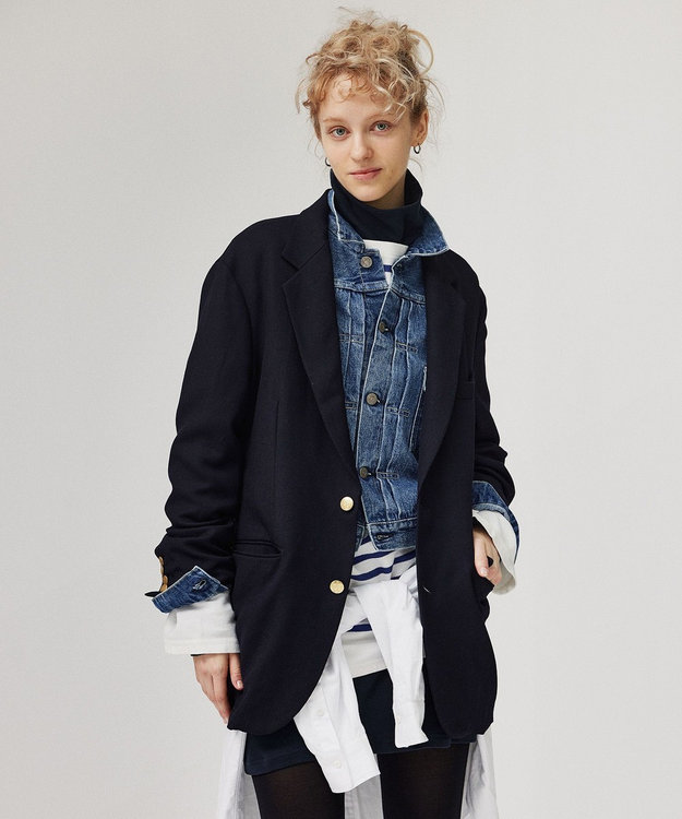 NAVY BLAZER《UNISEX》ネイビーブレザー金ボタンジャケット / LENO