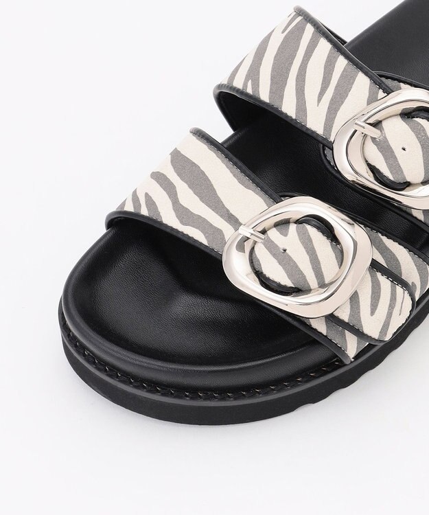 ICB 【CLASSY.掲載】コンフォートサンダル グレーゼブラ