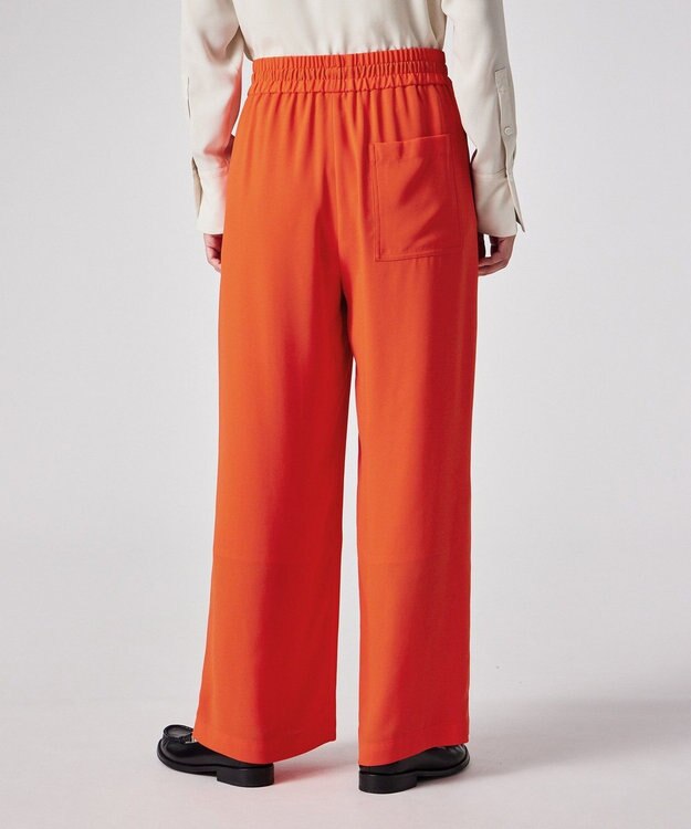 Paul Smith バックサテン ジョーゼット ワイドパンツ オレンジ