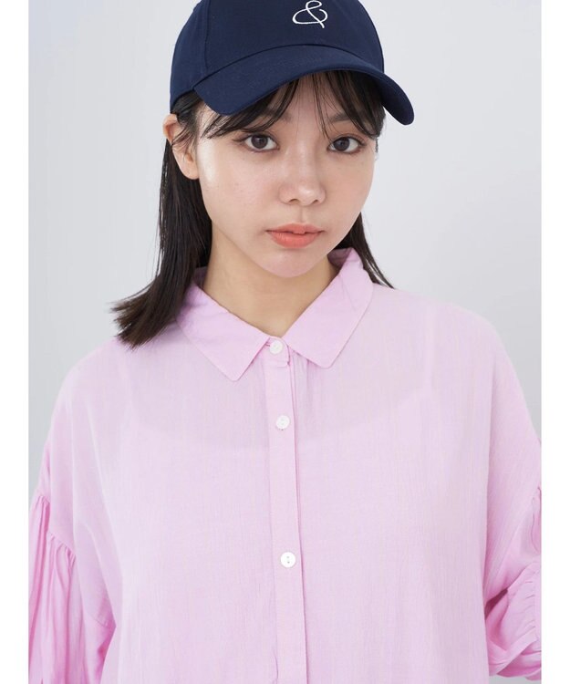 earth music&ecology レーヨンストライプワンピース Pink