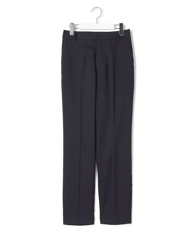 23区 L 【セットアップ対応/防シワ性/洗える】アイアスマットストレッチ テーパード パンツ ネイビー系