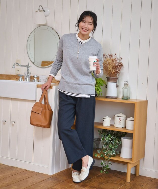 WEGO 【WEB限定/25年秋冬新作/ウエストゴム】裏ベロアワイドイージーパンツ ブラック中濃色