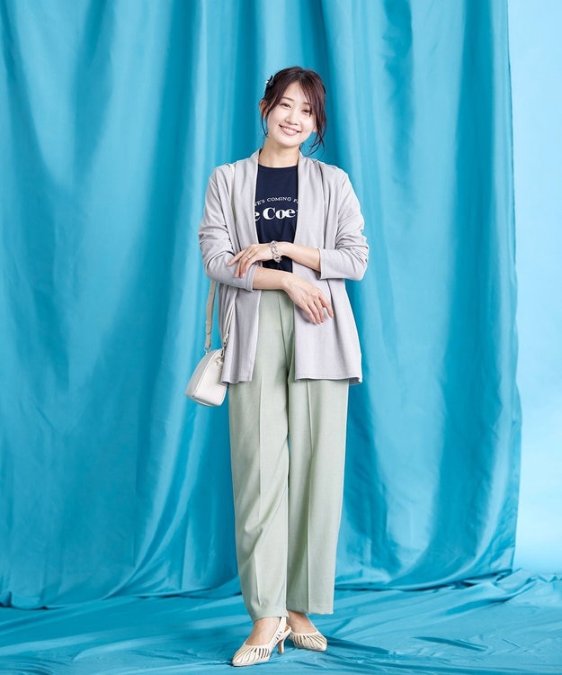 Tiaclasse 【洗える】シンプルロゴプリントTシャツ ネイビー（アーチロゴ）