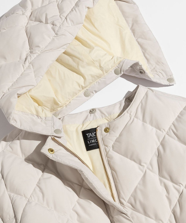 UNFILO 【自宅で洗濯OK / 軽量で暖かい】TAIONコラボ 2WAY キルティングダウン アイボリー