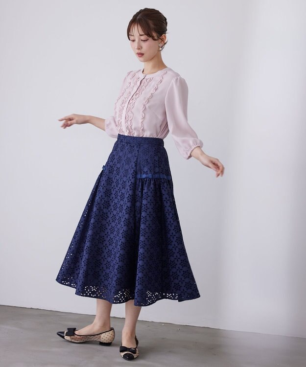 TOCCA 【消臭】PROMISE RIBBON ROSETTE ブラウス ピンク