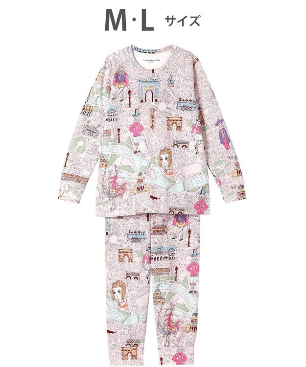 tsumori chisato SLEEP ツモリチサト パジャマ 長袖 長ズボン 綿混(本体) あったか レディース  UDW450 /ワコール ピンク