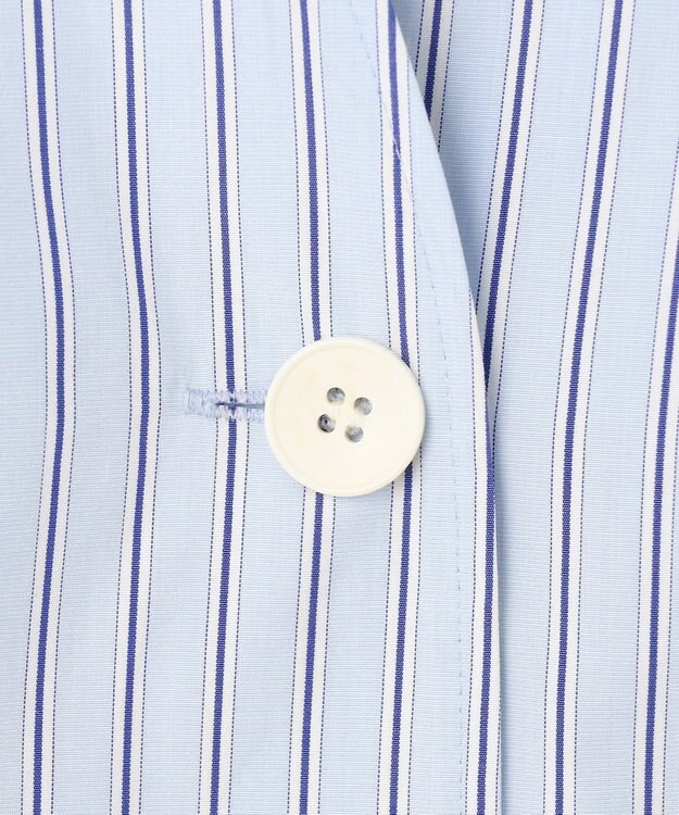 uncrave THOMAS MASON ペプラムジレブラウス ブルーストライプ