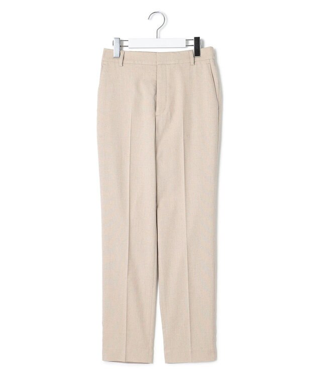 23区 L 【セットアップ対応/防シワ性/洗える】アイアスマットストレッチ テーパード パンツ ベージュ系
