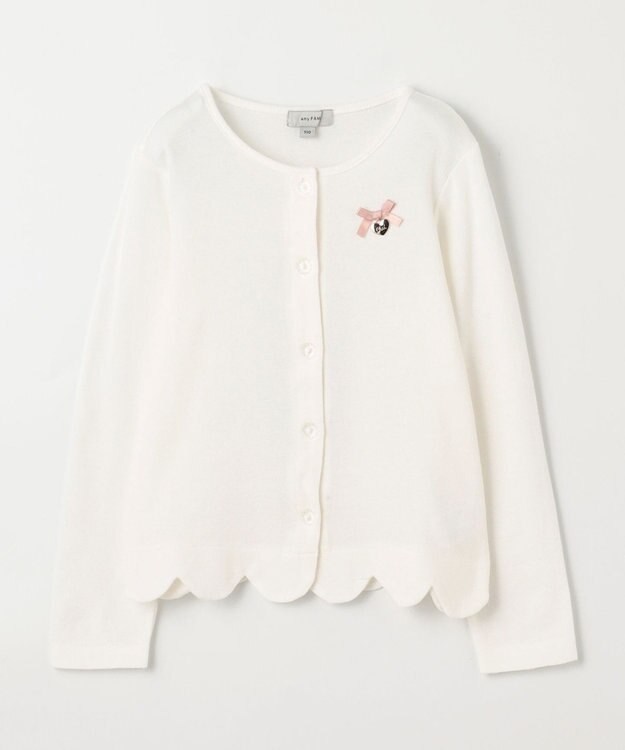 ANY KIDS 接触冷感 UVケア カーディガン エクリュ