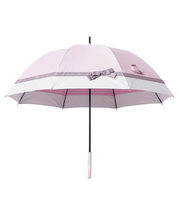 MOONBAT 【日傘】エスタ (estaa) Beauty shield長傘リボン ペールピンク