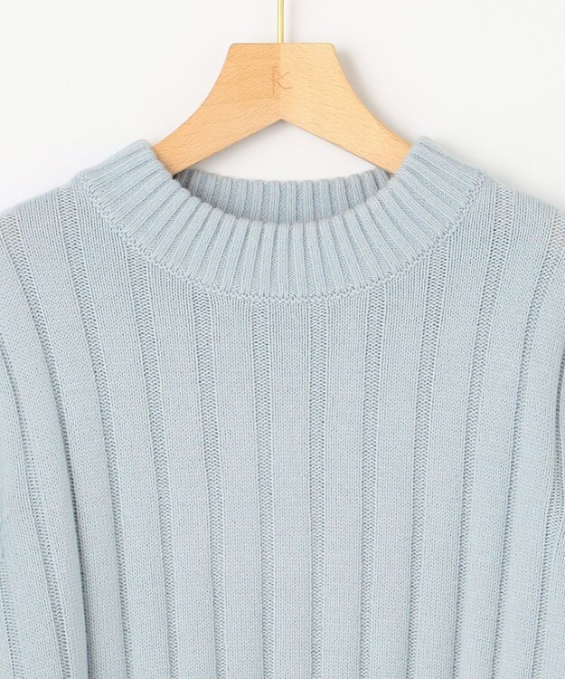 組曲 バルキーワイドリブ ニット サックスブルー系