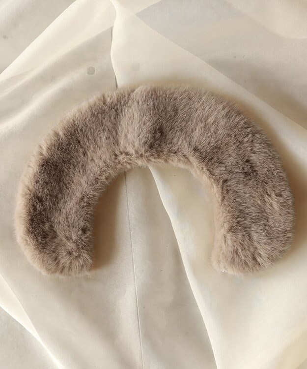 Tiaclasse エコファー付け襟ティペット ベージュ