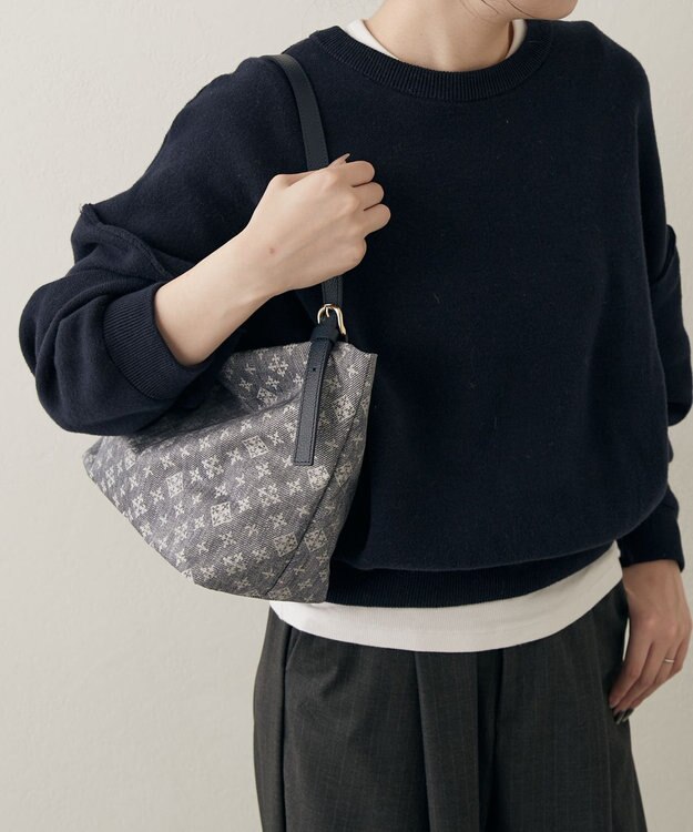 russet ナイロンジャガード2WAYワンハンドルトートバッグ(SF-268) Denim