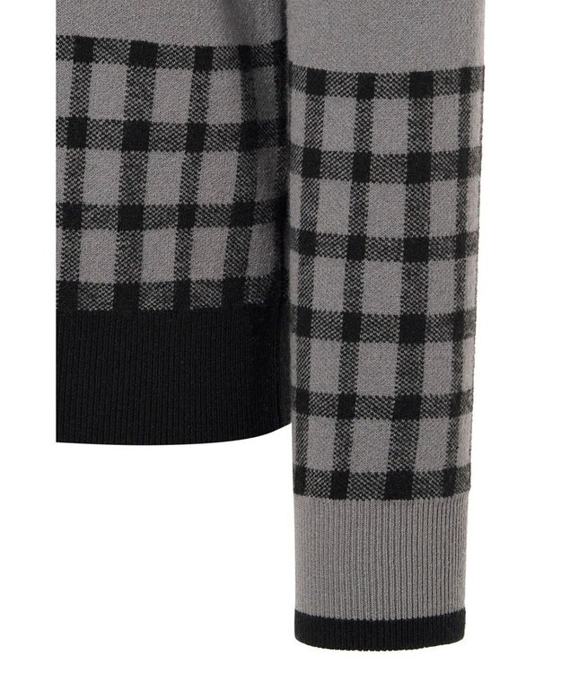 DAKS 【DAKS GOLF】チェックジャカードプルオーバー グレー