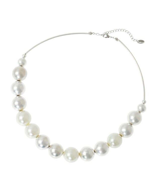 YECCA VECCA パールMIXメタルチャンキーネックレス Antique Silver