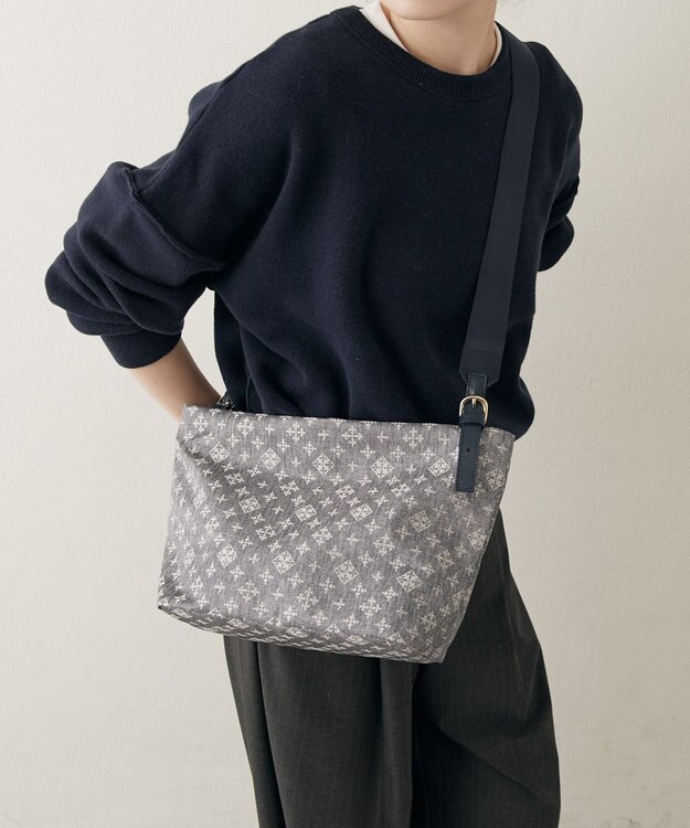 russet ナイロンジャガード2WAYワンハンドルトートバッグ(SF-268) Denim