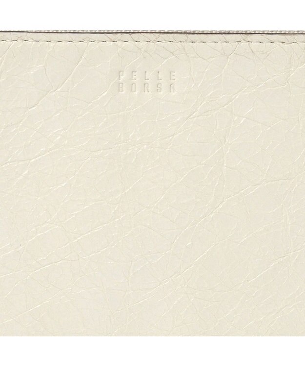 PELLE BORSA L字ファスナーミニ財布 Minato ミナト 3502 アイボリー