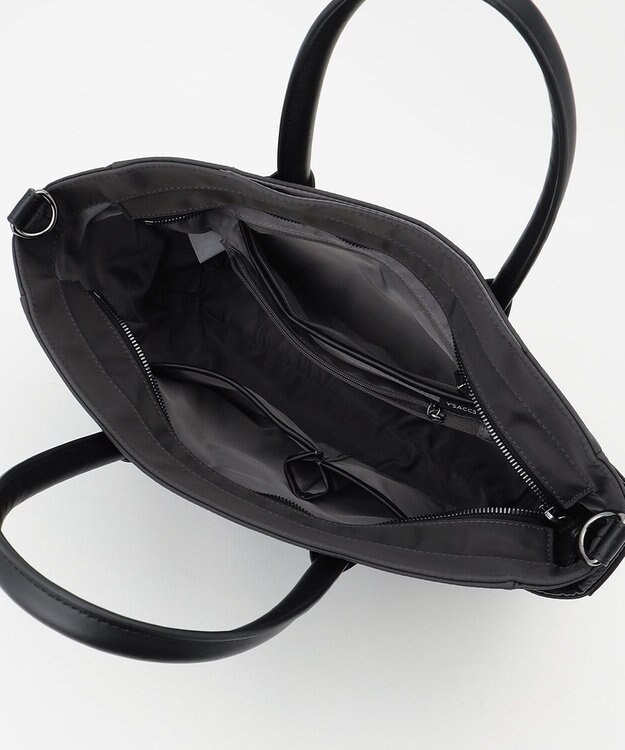 Y'SACCS ナイロン×リサイクルレザー　ホック2WAYトート　Sサイズ グレー