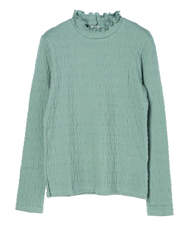 earth music&ecology シャーリングハイネックプルオーバー Mint