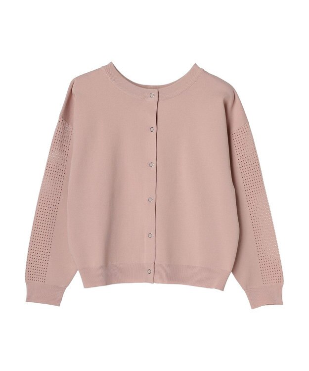 Green Parks ・ｆｕｒｒｙ　ｒａｔｅ　２ｗａｙかる~いニットカーデ Pink