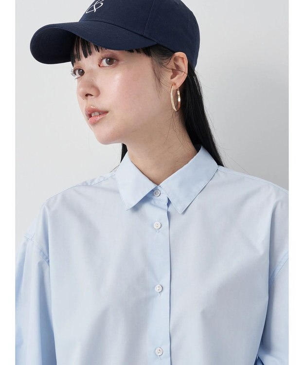 earth music&ecology 袖タックブラウス Sax