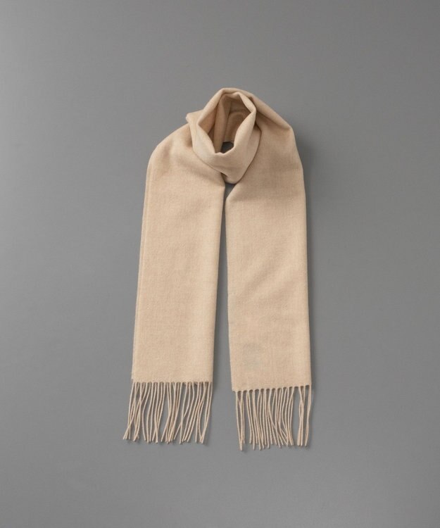 AURORA foulatelier　フラトリエ　カシミヤ起毛 無地ストール ベージュ