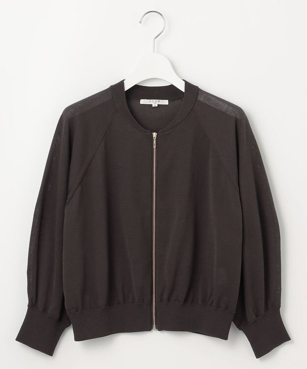 23区 L 【SLOW/一部店舗限定】シアー ブルゾン ダークブラウン系