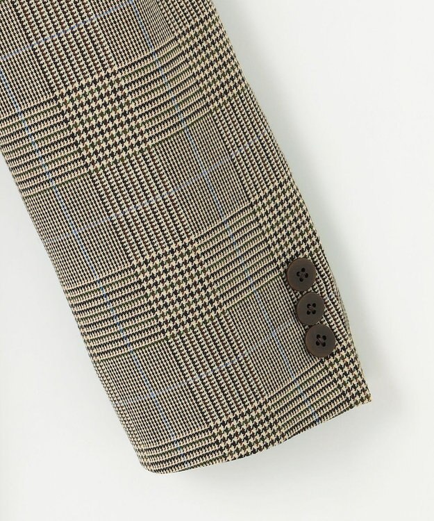 J.PRESS LADIES S モナベールツイル チェック ダブル ジャケット ブラウンチェック系