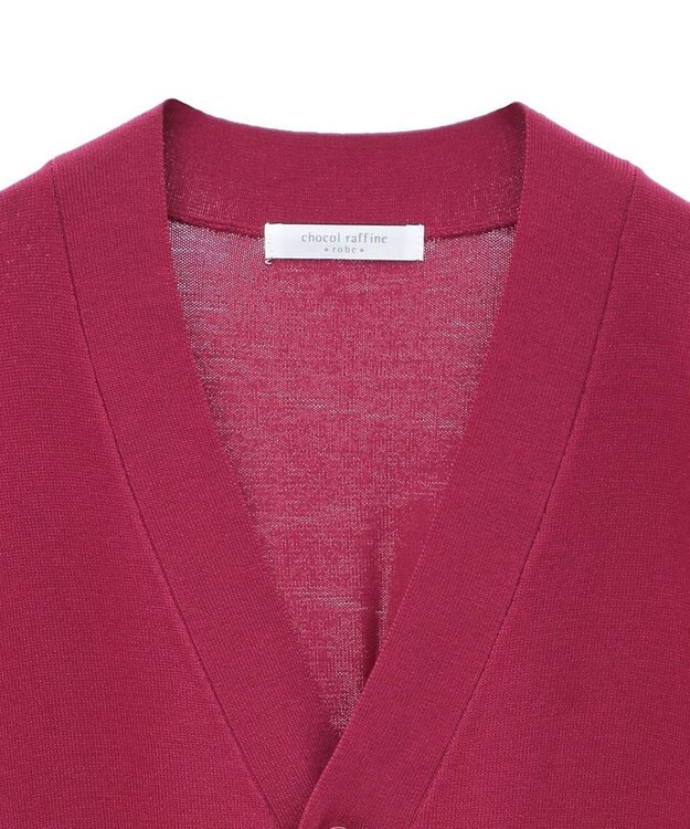 Green Parks 洗える　Ｖネックカーディガン Rose
