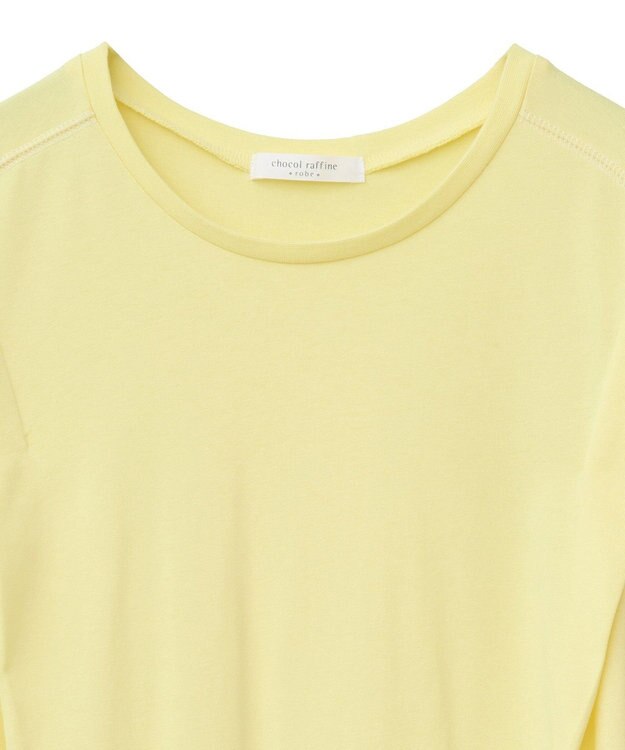 Green Parks 配色ステッチノースリーブチュニック Yellow