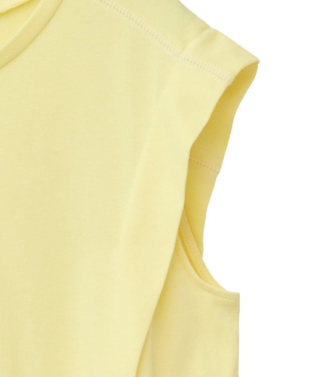 Green Parks 配色ステッチノースリーブチュニック Yellow