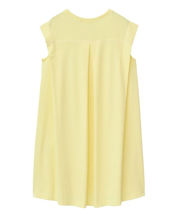 Green Parks 配色ステッチノースリーブチュニック Yellow