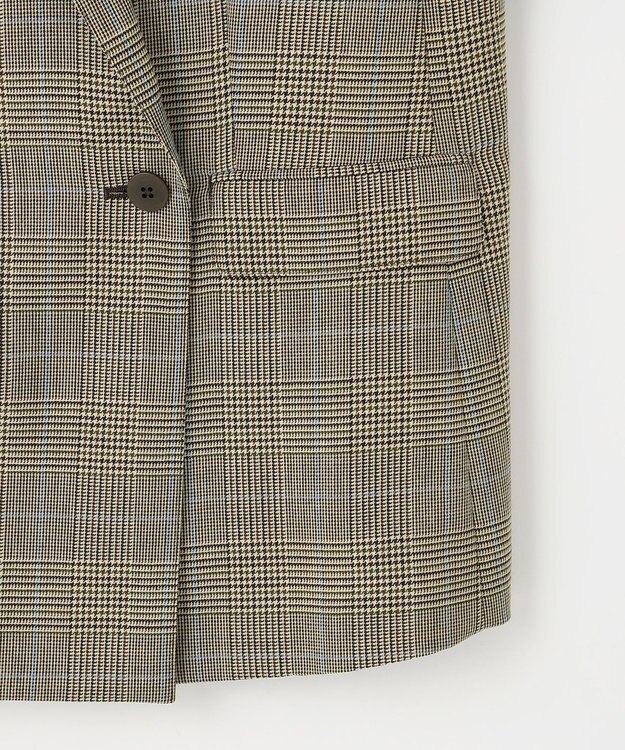 J.PRESS LADIES S モナベールツイル チェック ダブル ジャケット ブラウンチェック系