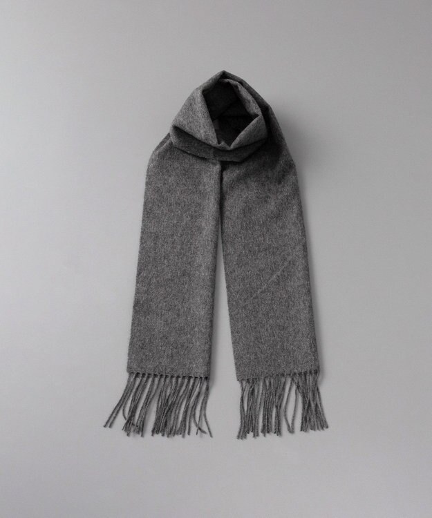 AURORA foulatelier　フラトリエ　カシミヤ起毛 無地ストール チャコールグレー