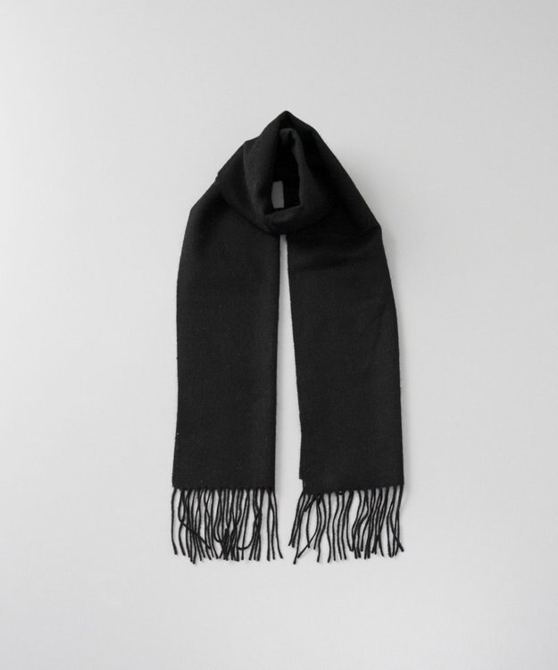 AURORA foulatelier　フラトリエ　カシミヤ起毛 無地ストール ブラック