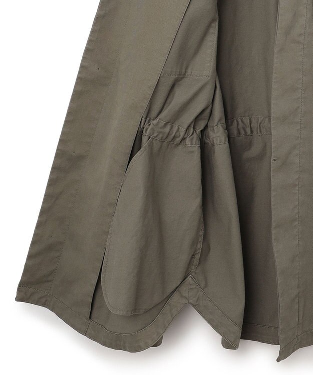 23区 コットンストレッチ ミリタリー ジャケット カーキ